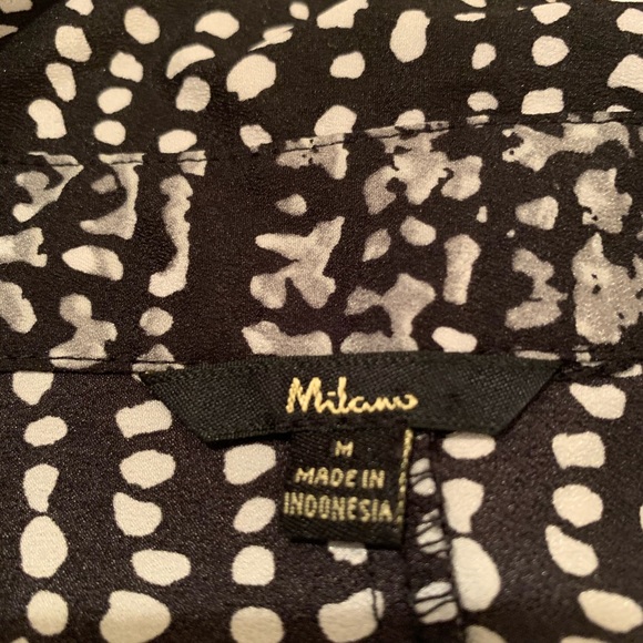 Milano Black & White Polka Dot Top - Picture 4 of 6